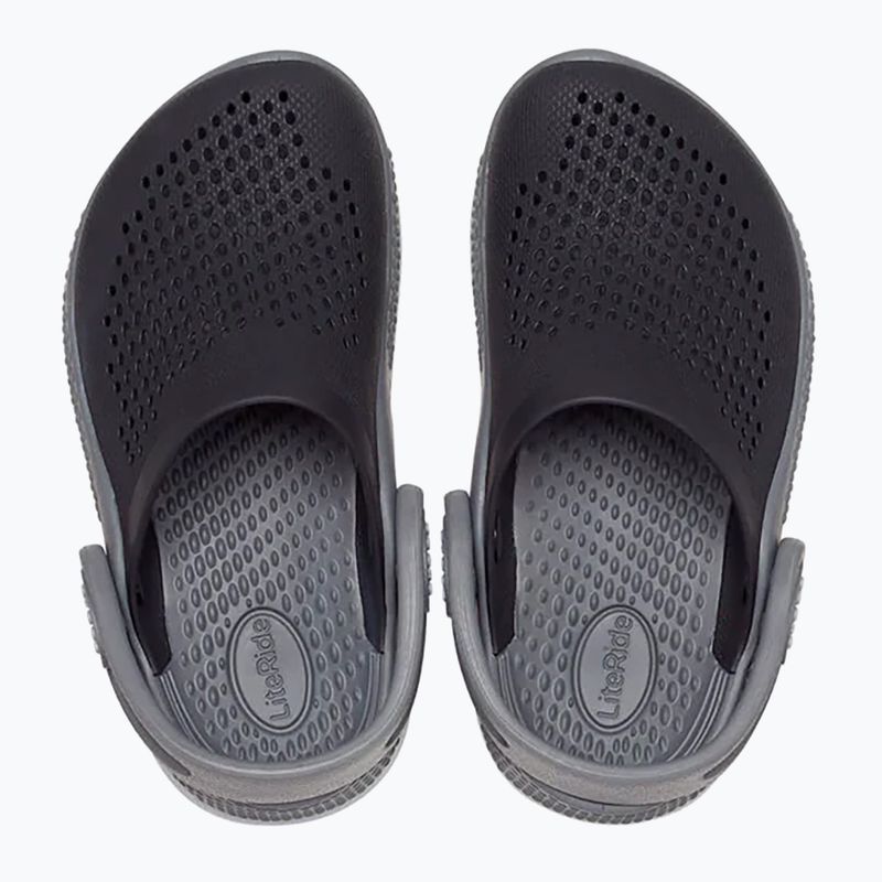 Slides Schlappen  Kinder Crocs LiteRide 360 black/slate grey 12