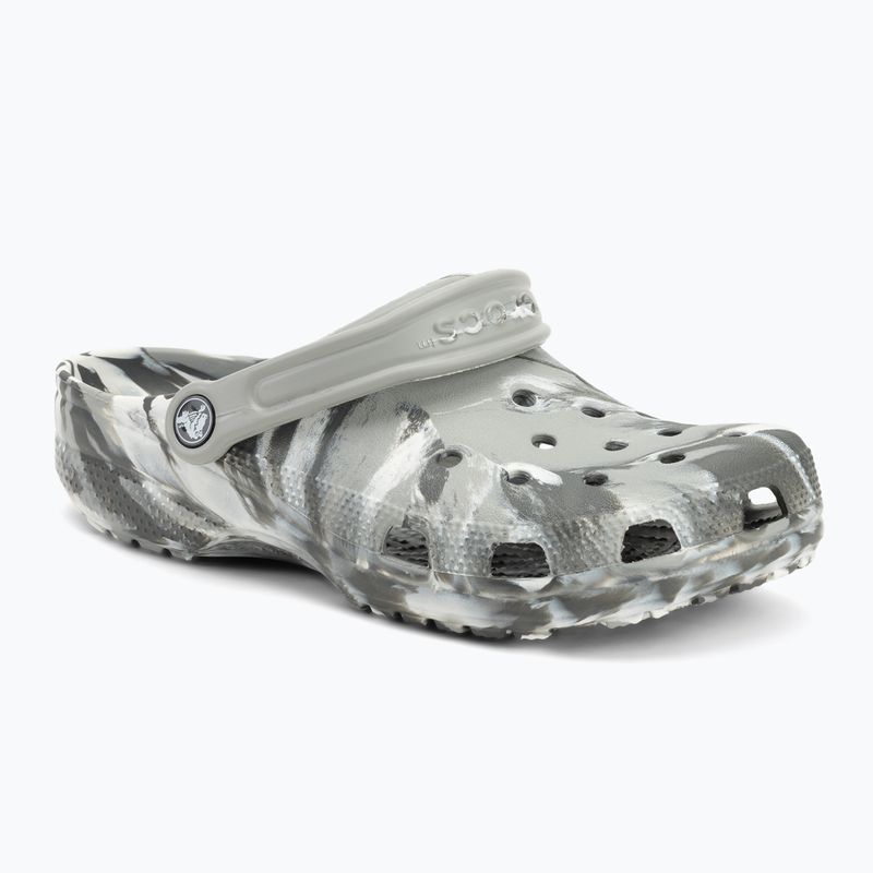 Crocs Classic Marbled Clog Flip-Flops hellgrau/mehrfarbig
