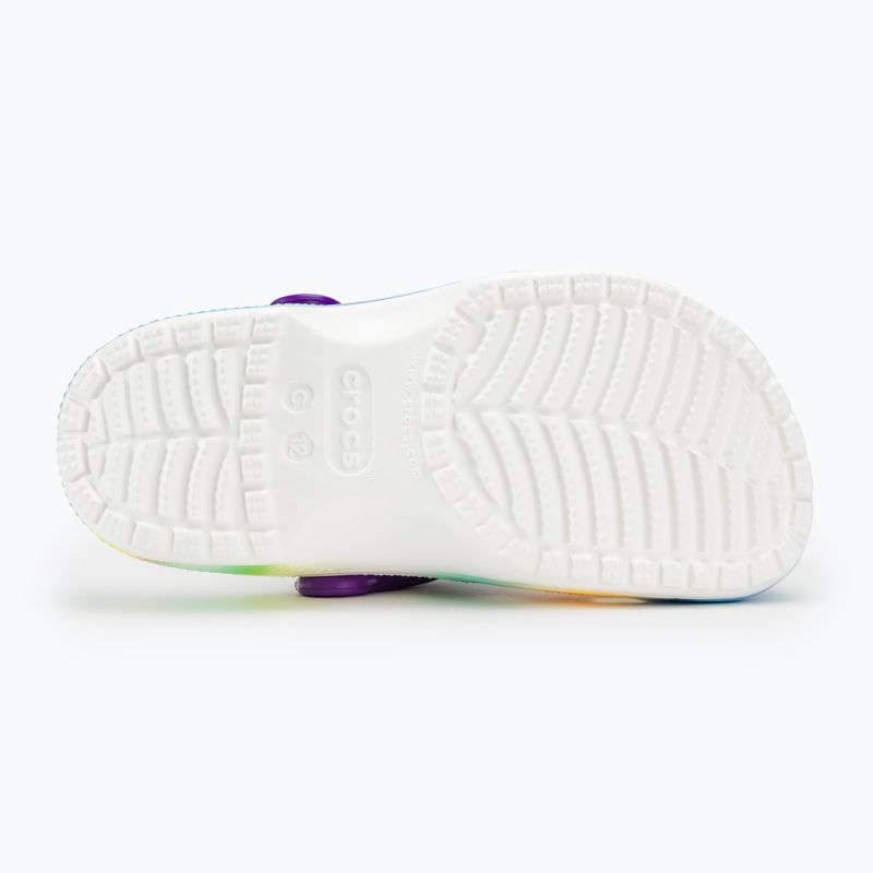 Slides Schlappen  Kinder Crocs Classic Solarized Clog white/multi 5