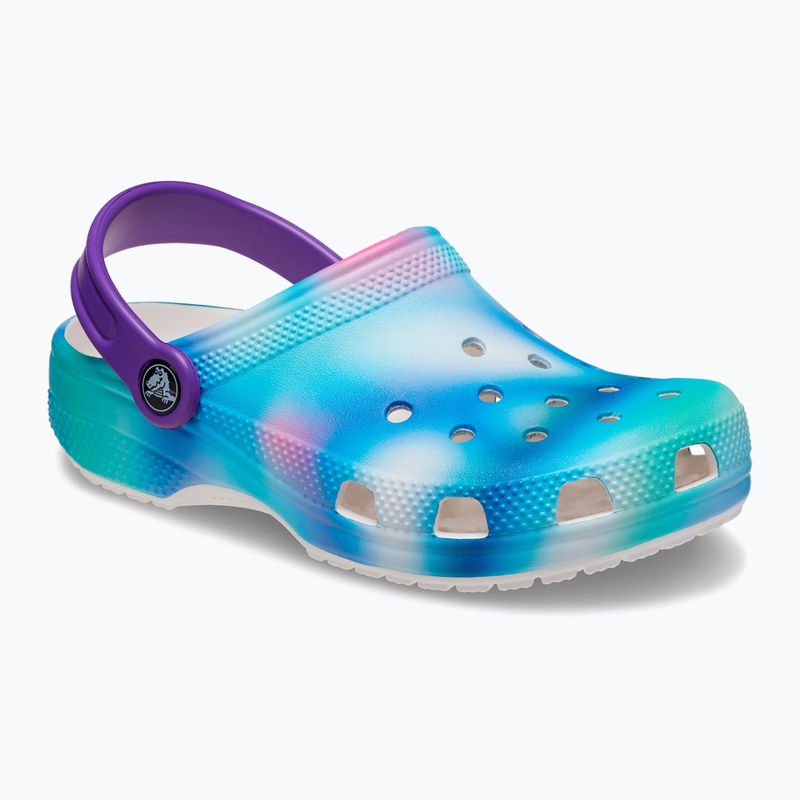 Slides Schlappen  Kinder Crocs Classic Solarized Clog white/multi 9