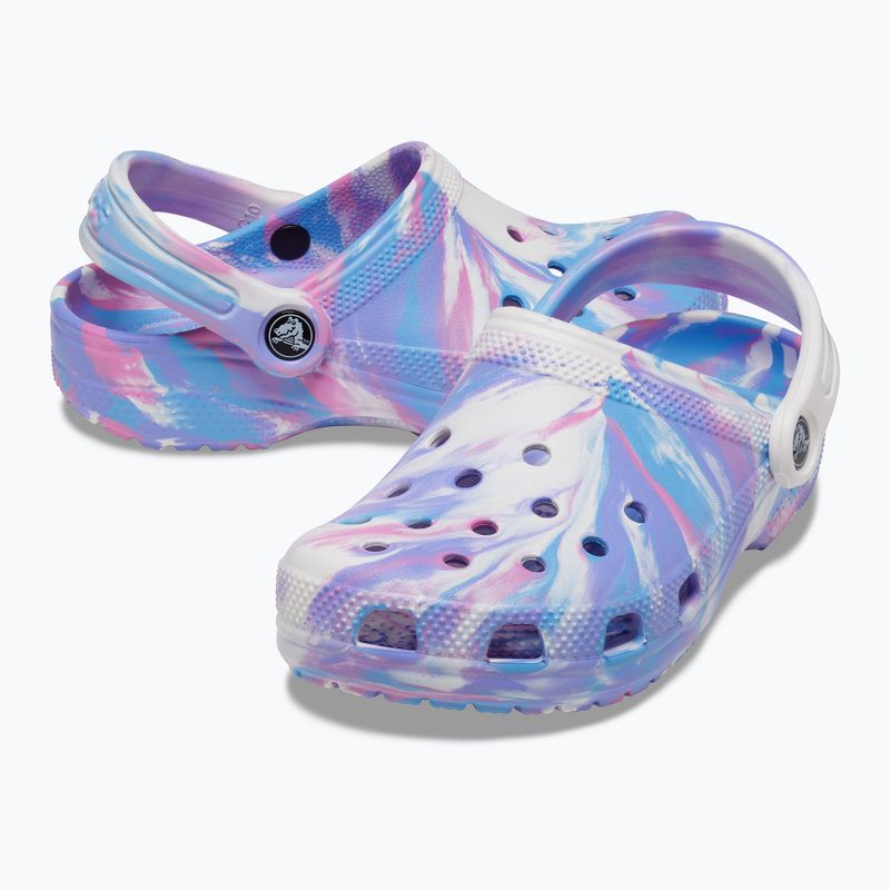 Crocs Classic Marbled Clog K Kinder-Pantoletten in der Farbe 207464-102 16