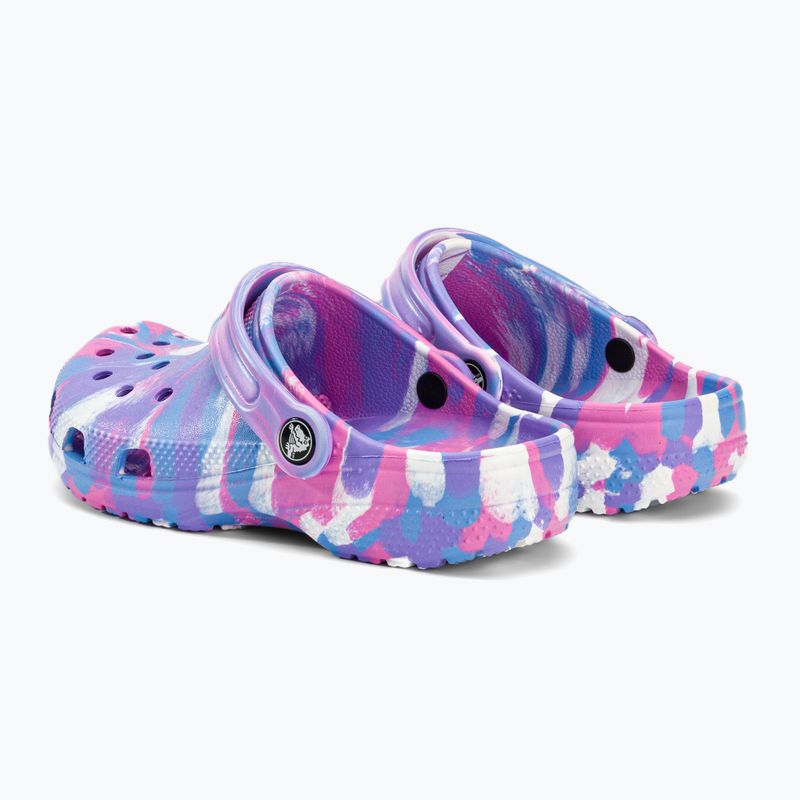 Crocs Classic Marbled Clog K Kinder-Pantoletten in der Farbe 207464-102 4