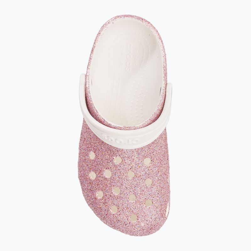 Crocs Classic Glitter Clog weiß/Regenbogen Kinder-Pantoletten 7