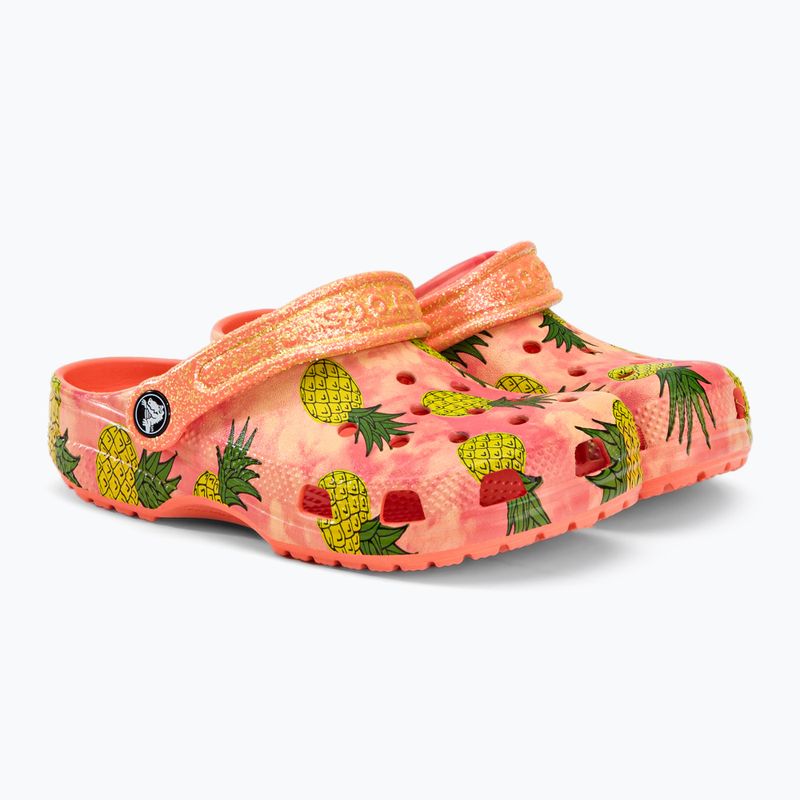 Crocs Classic Pool Party Clog K orange 207826-83E Pantoletten für Kinder 5