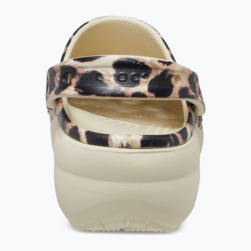 Slides Schlappen  Damen Crocs Classic Platform Animal Remix bone/leopard 11