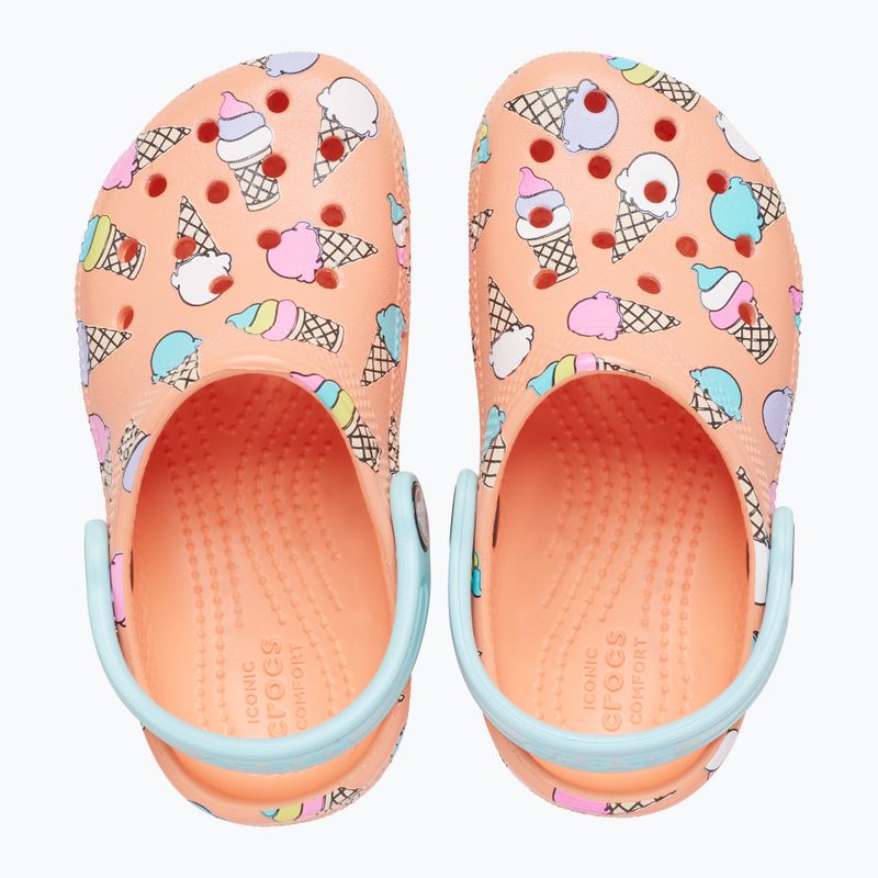 Crocs Classic Pool Party Clog T orange 207846-83E Pantoletten für Kinder 13