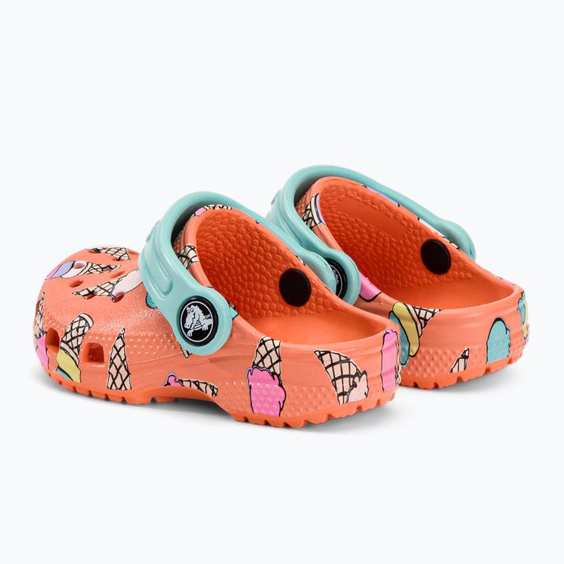 Crocs Classic Pool Party Clog T orange 207846-83E Pantoletten für Kinder 4