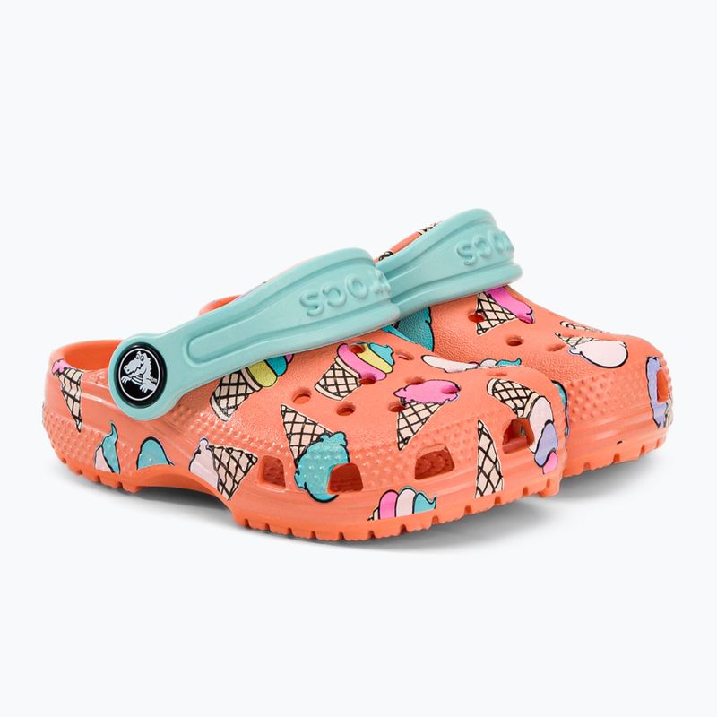 Crocs Classic Pool Party Clog T orange 207846-83E Pantoletten für Kinder 5