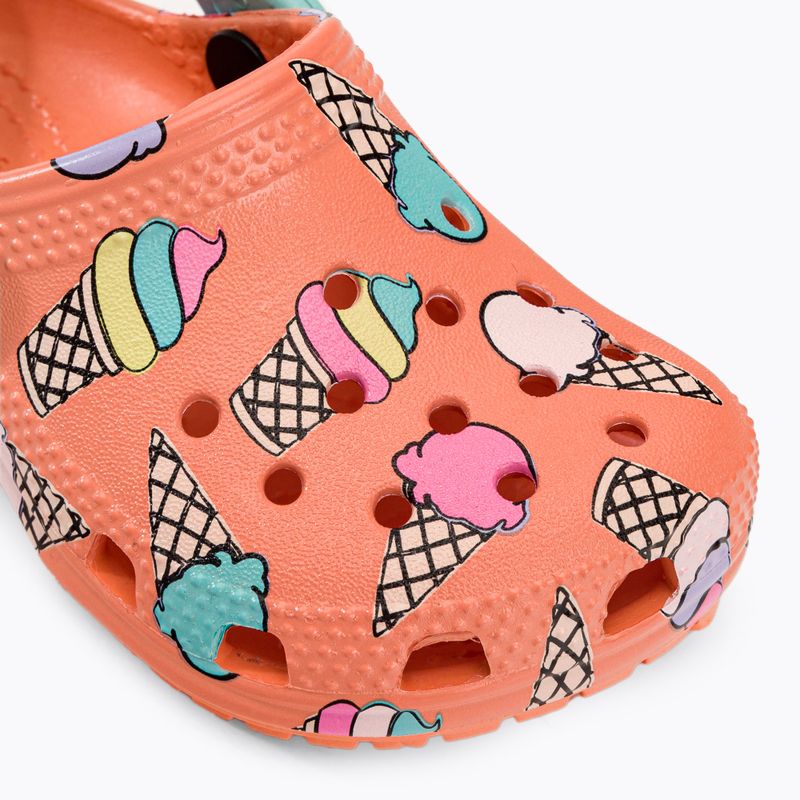 Crocs Classic Pool Party Clog T orange 207846-83E Pantoletten für Kinder 8
