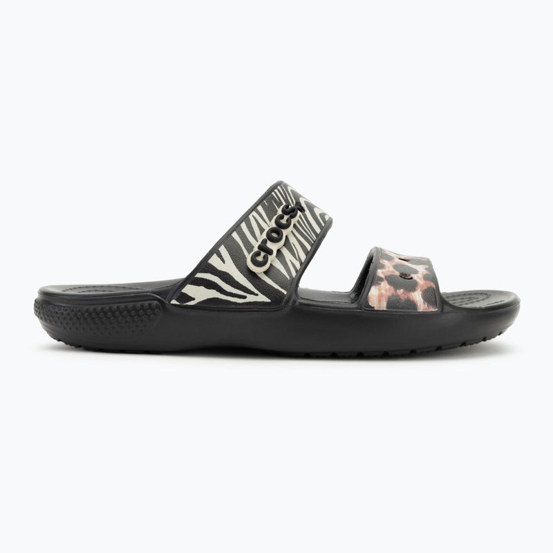 Crocs Classic Animal Remix Slide schwarz/multi Flip-Flops 2