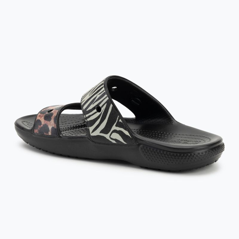 Crocs Classic Animal Remix Slide schwarz/multi Flip-Flops 3