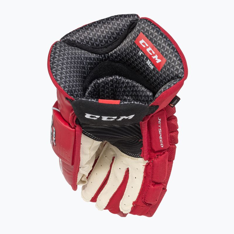 CCM Kinder Hockeyhandschuhe JetSpeed FT4 JR rot/weiß 4