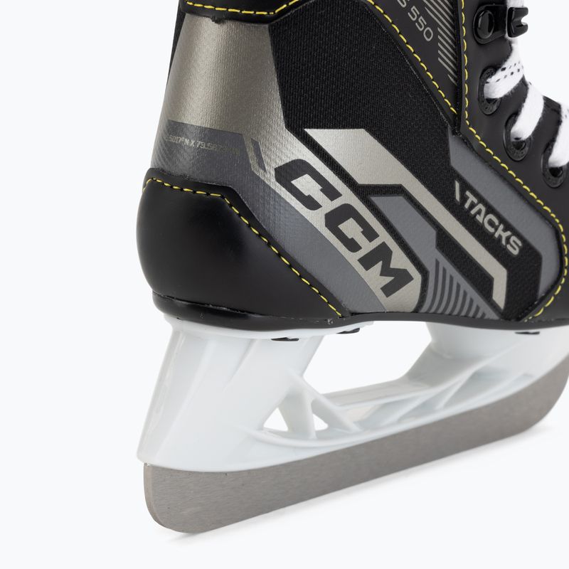 CCM Tacks AS-550 YTH schwarz Kinder Eishockey Schlittschuhe 8