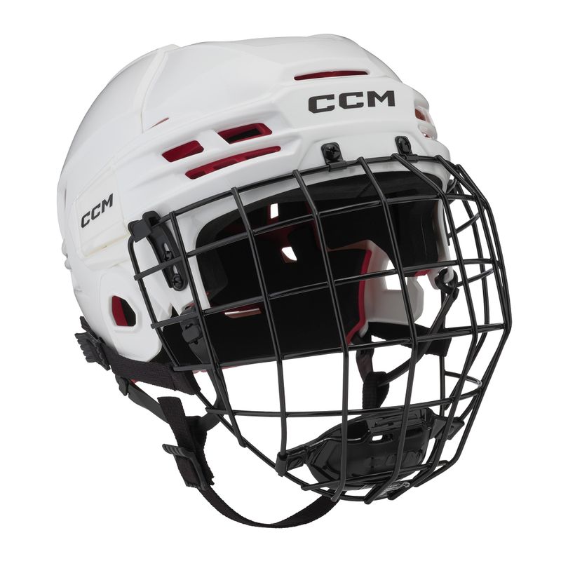 CCM Tacks 70 Combo weißer Eishockeyhelm