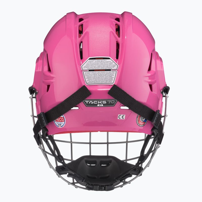 Kinder-Eishockeyhelm CCM Tacks 70 Combo JR pink 4