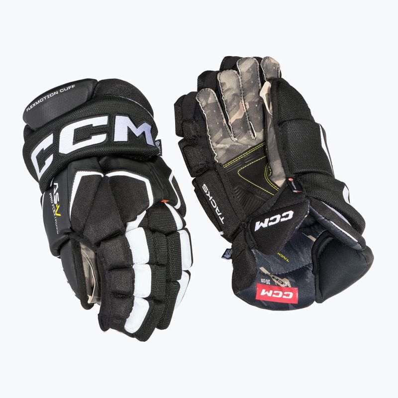CCM Tacks AS-V Pro SR schwarz/weiss Hockeyhandschuhe