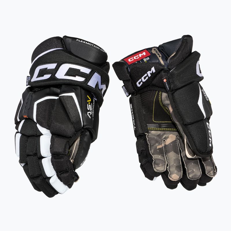 CCM Tacks AS-V Pro SR schwarz/weiss Hockeyhandschuhe 2