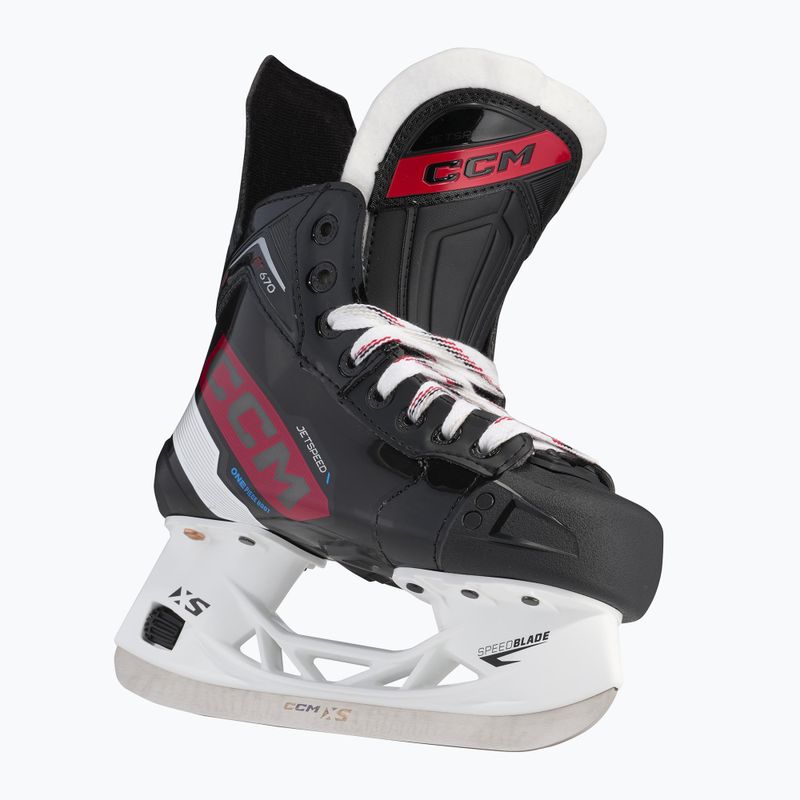 CCM JetSpeed Kinder Eishockey Schlittschuhe FT670 JR schwarz 2