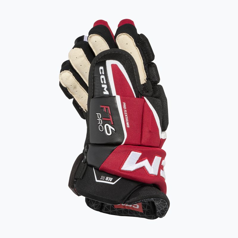 Kinder-Eishockeyhandschuhe CCM JetSpeed FT6 Pro JR black/red/white 3