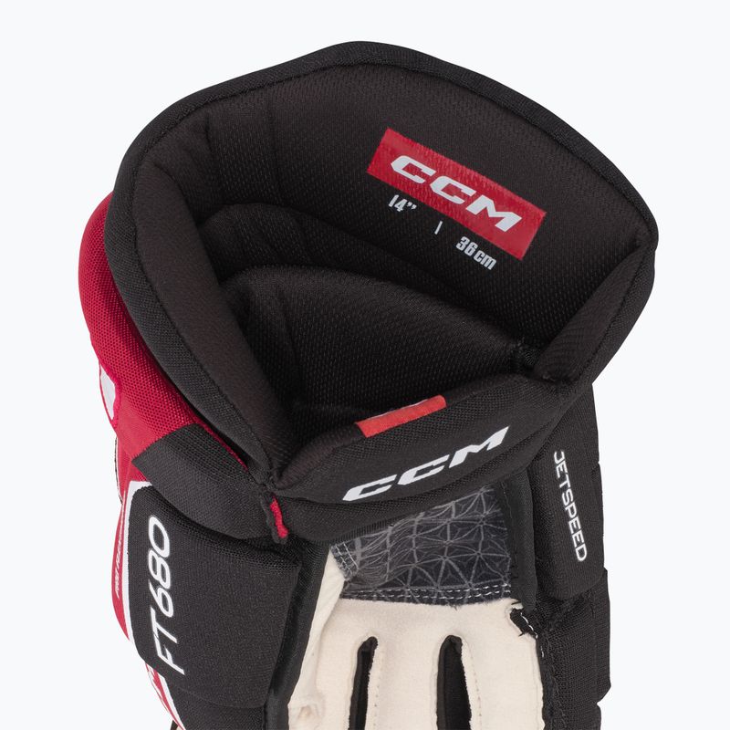 CCM JetSpeed Hockeyhandschuhe FT680 SR schwarz/rot/weiß 4