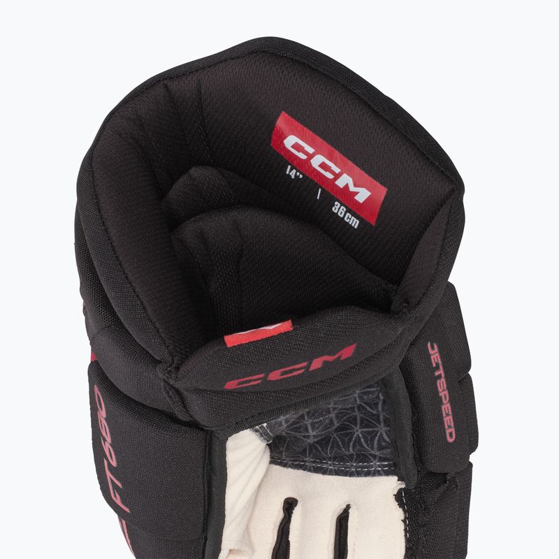 CCM JetSpeed Hockeyhandschuhe FT680 SR schwarz/rot 4