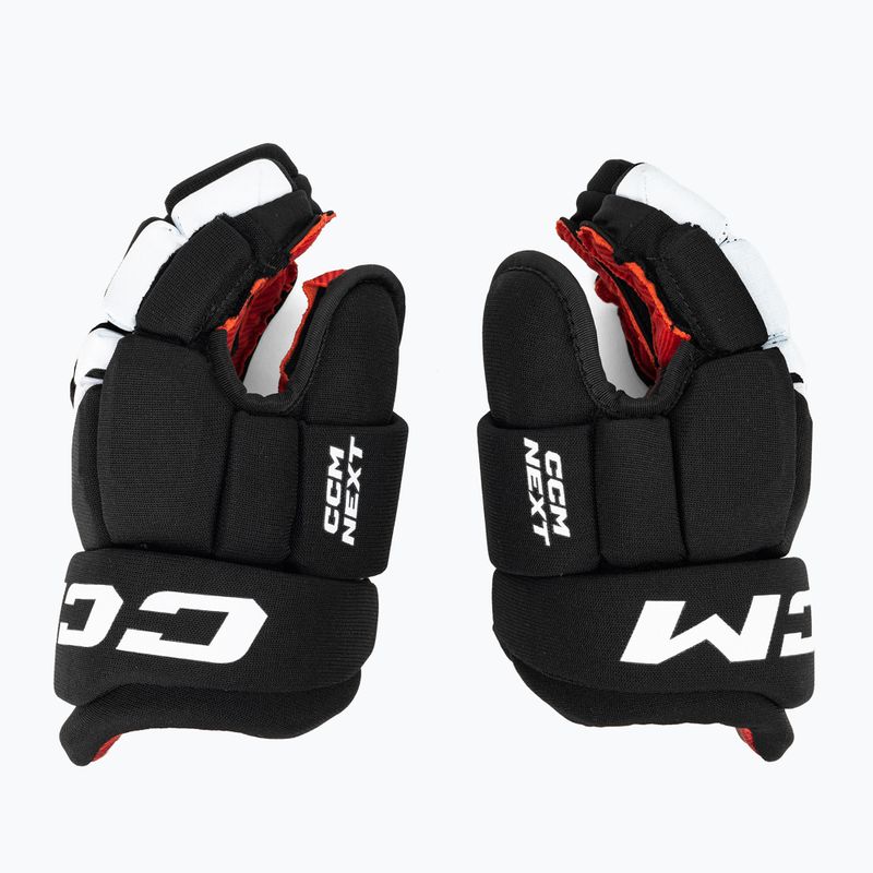 CCM Next JR Kinder-Hockeyhandschuhe schwarz/weiß 3