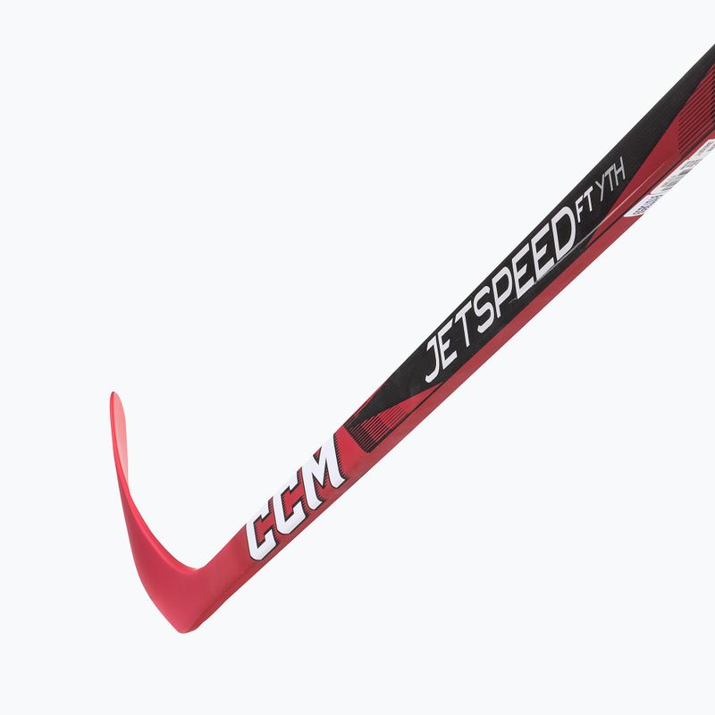 Kinder-Eishockeyschläger CCM JetSpeed FT Youth black/red 3