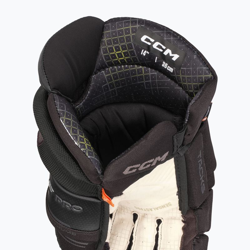 CCM Tacks XF Pro SR Hockeyhandschuhe schwarz/grau 3