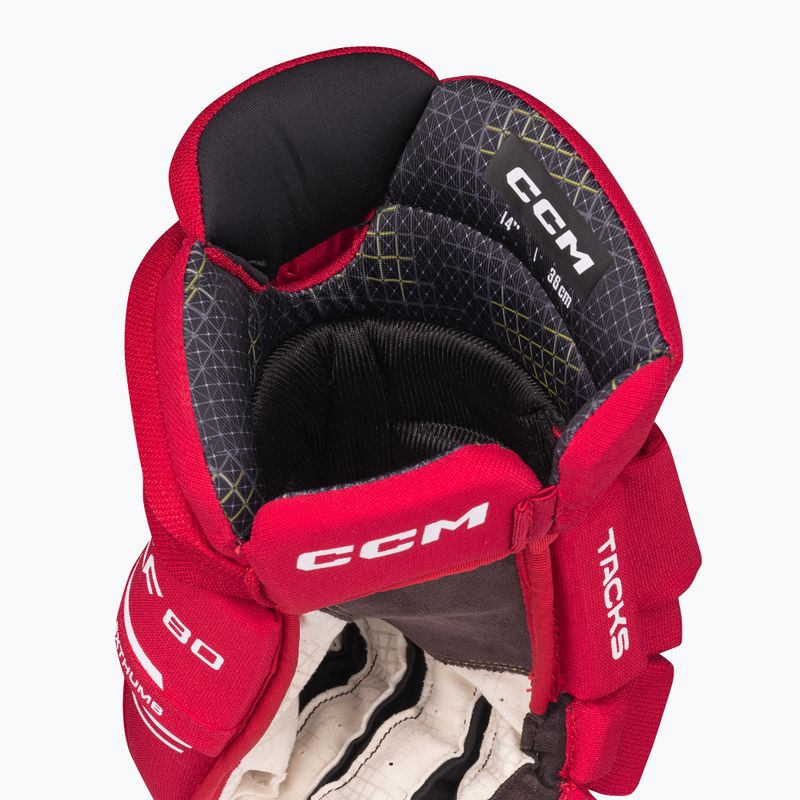 CCM Tacks XF80 SR rot/weiße Hockeyhandschuhe 4