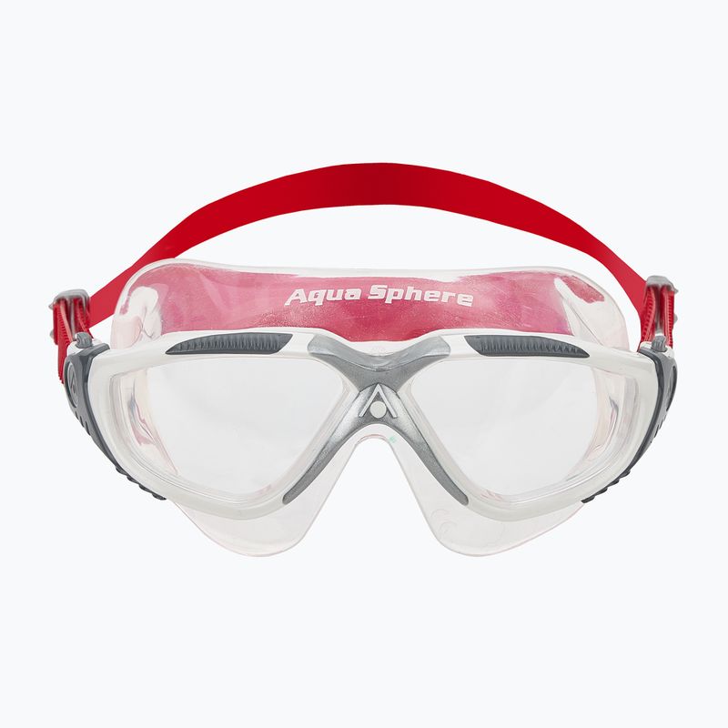 Schwimmmaske Aquasphere Vista white/red/clear 2