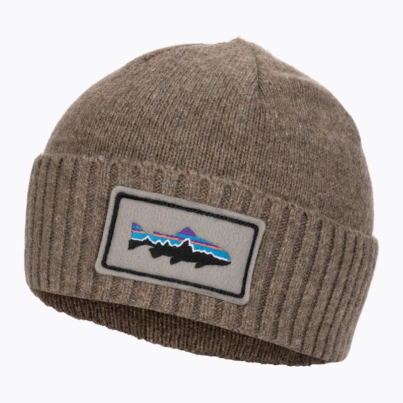 Patagonia Brodeo Beanie fitz roy trout patch/ash tan trekking cap 3