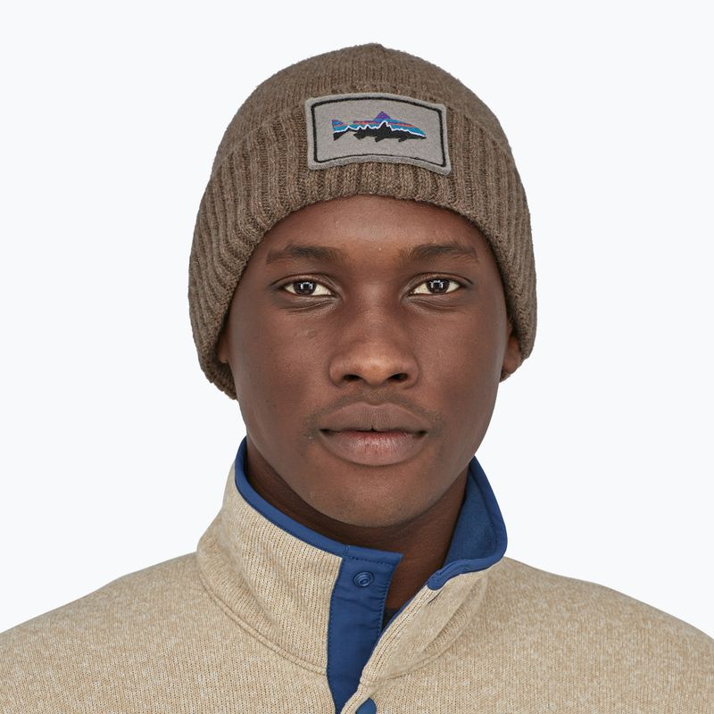 Patagonia Brodeo Beanie fitz roy trout patch/ash tan trekking cap 7