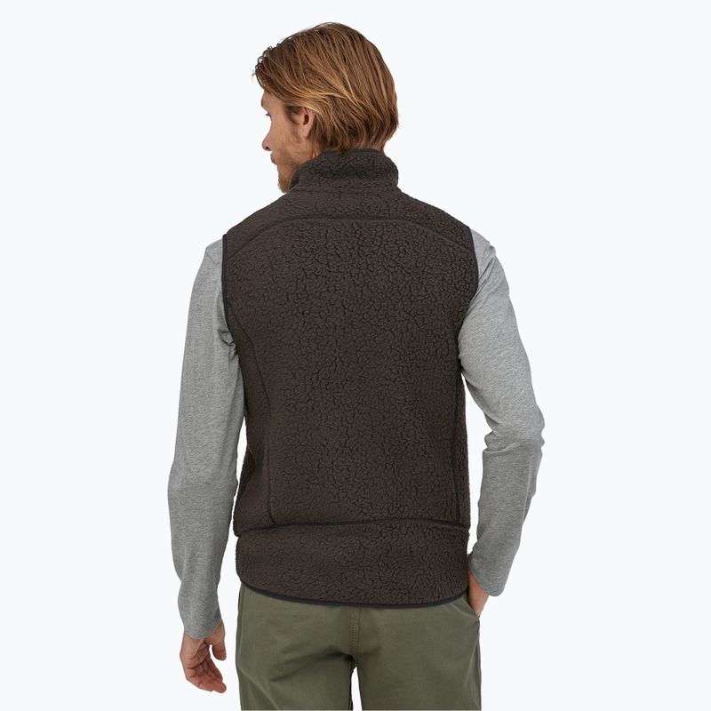 Herren Patagonia Retro Pile Fleece ärmellos schwarz 2