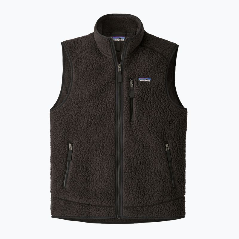 Herren Patagonia Retro Pile Fleece ärmellos schwarz 3