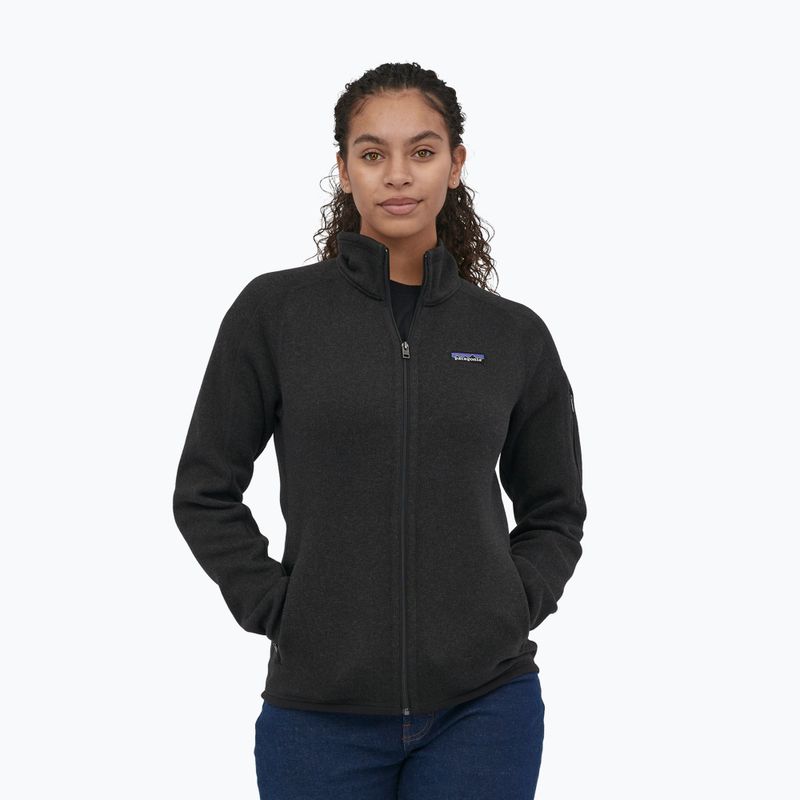 Damen Patagonia Better Sweater Fleece-Trekking-Sweatshirt schwarz