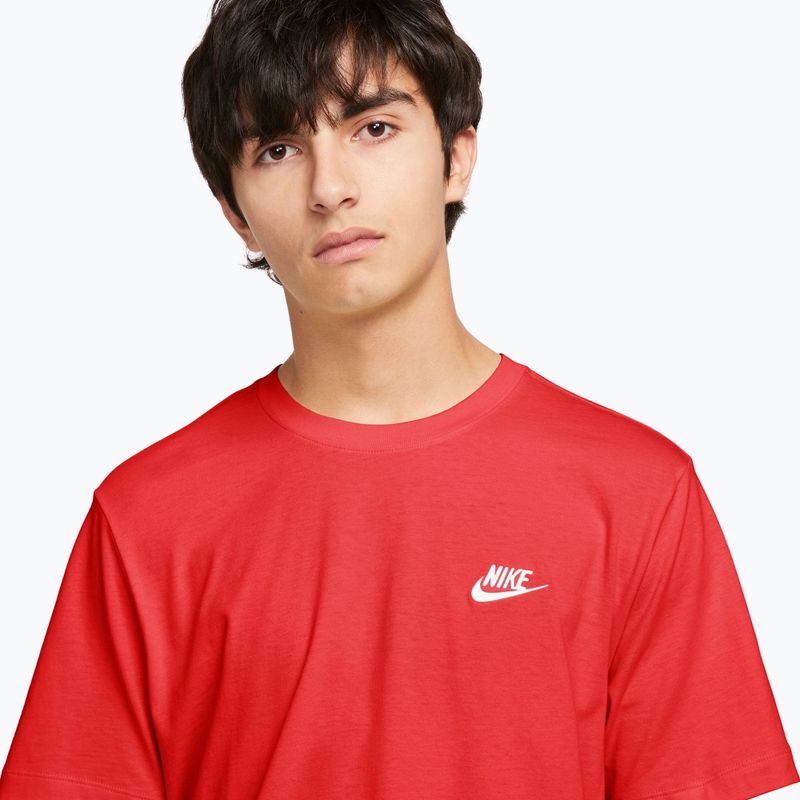 Herren T-Shirt Nike Sportswear Club university red/white 3