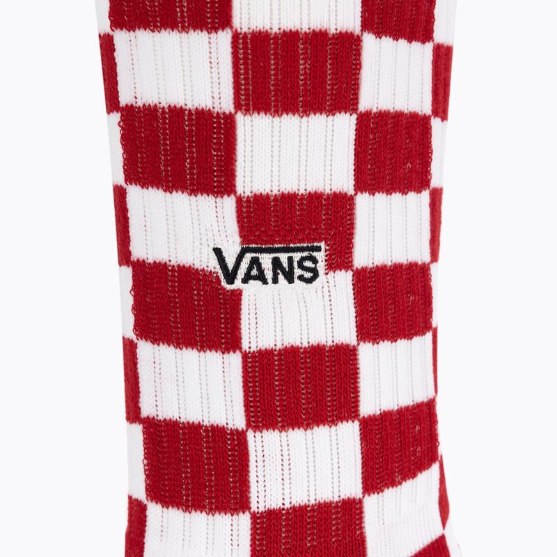 Socken Herren Vans Checkeboard Crew II red/white checkerboard 3