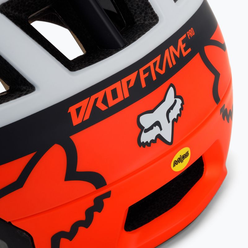 FOX Dropframe Pro Fahrradhelm Dvide orange und schwarz 29396 7