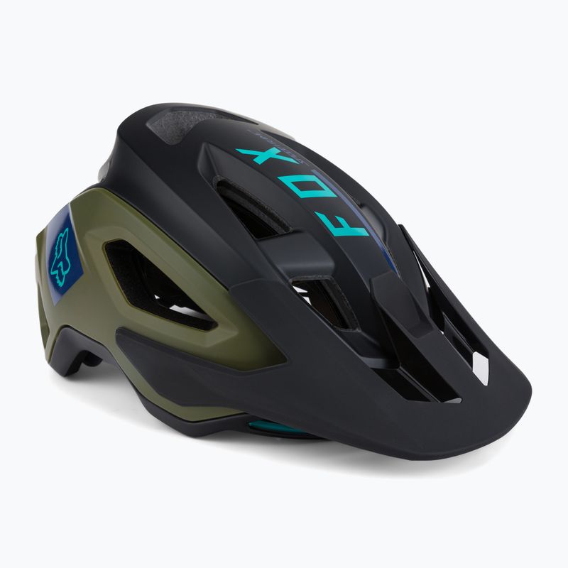 Fox Racing Speedframe Pro Blocked Fahrradhelm schwarz-grün 29414_532