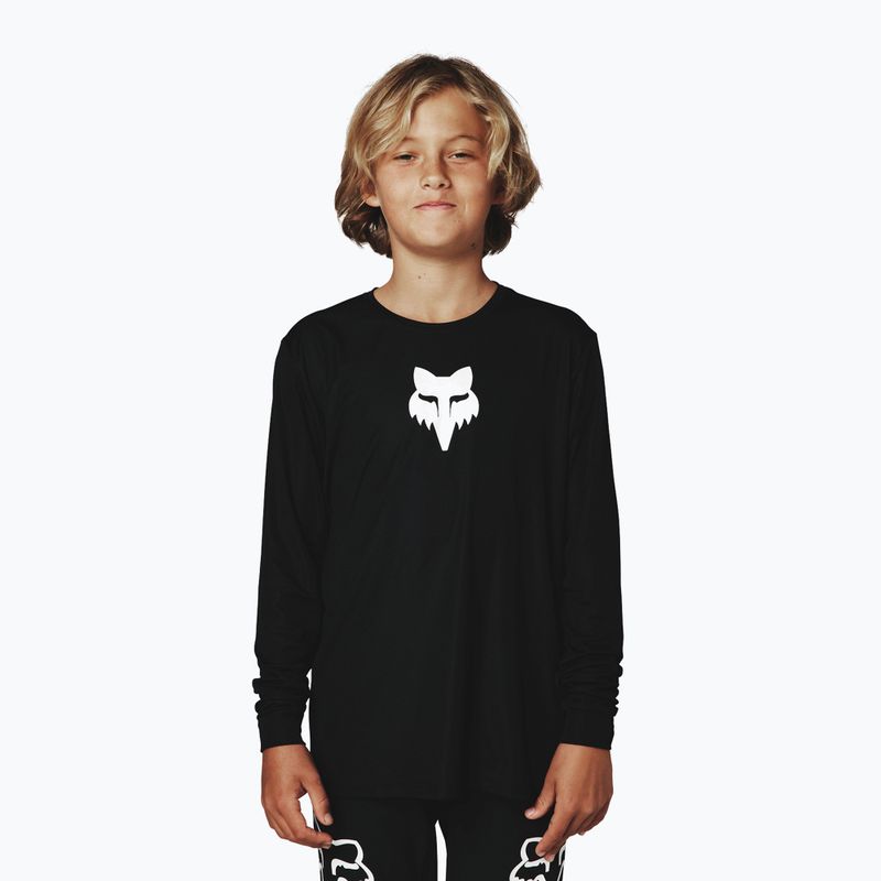 Kinder Radfahren Longsleeve Fox Racing Ranger LS Jr schwarz
