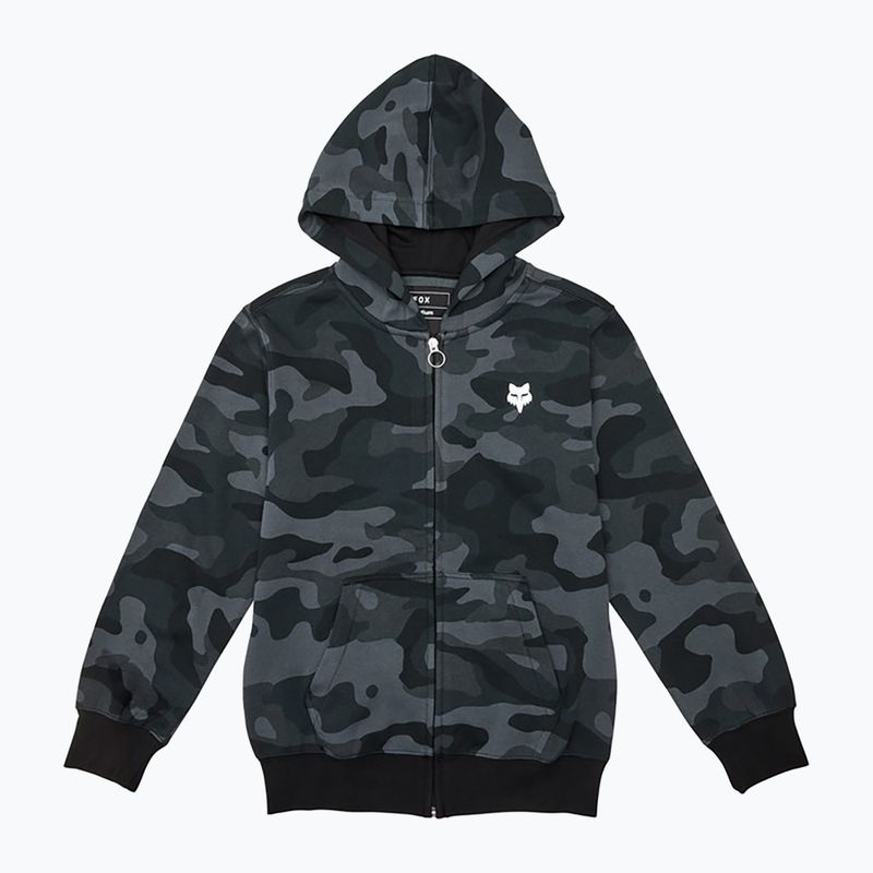Kinder Sweatshirt Fox Racing Fox Head Camo Full Zip Jr schwarz camo