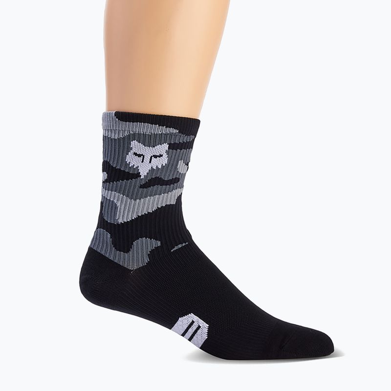 Fox Racing 6 Ranger schwarz camo Fahrradsocken 2