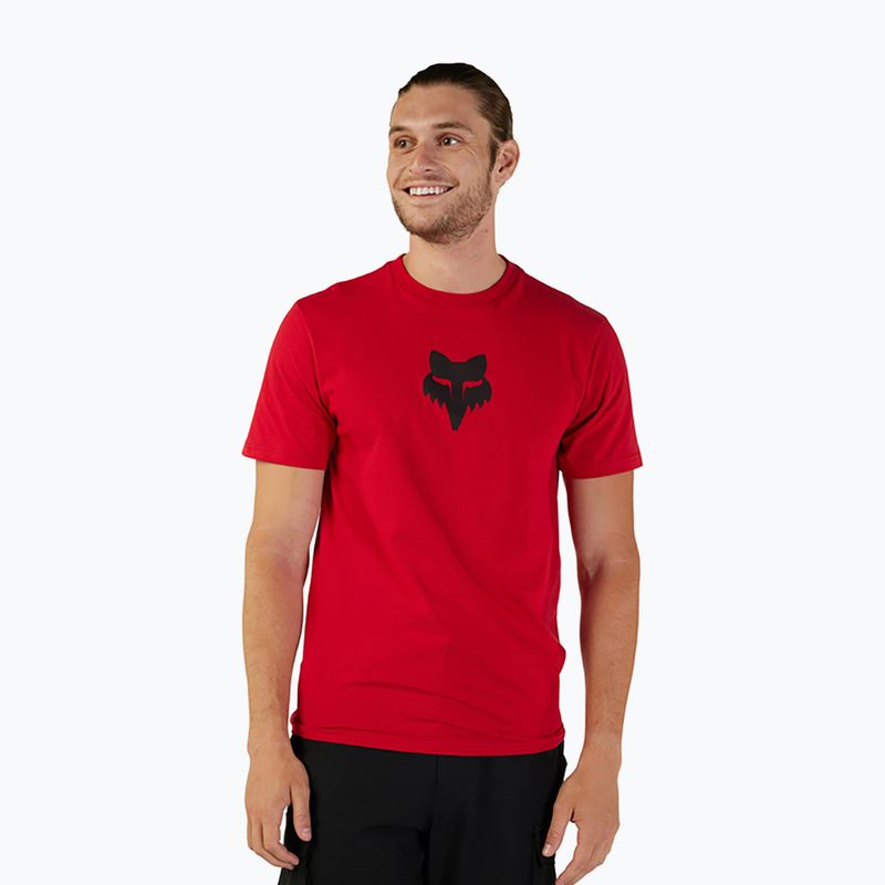 Herren Fox Racing Fox Head Flamme rot t-shirt