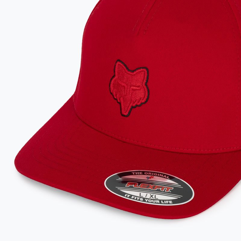Basecap Fox Racing Fox Head Flexfit flame red 3