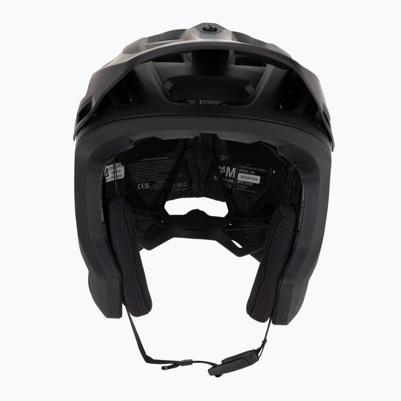 Fox Racing Droframe Pro mattschwarzer Fahrradhelm 2