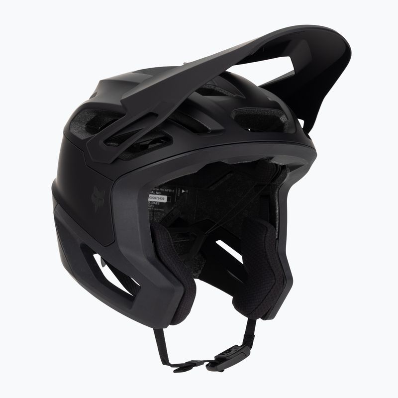 Fox Racing Droframe Pro mattschwarzer Fahrradhelm 8