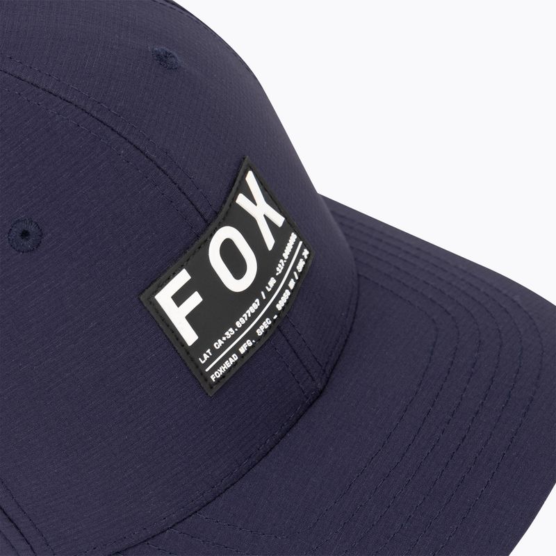 Herren Fox Racing Non Stop Tech Flexfit Baseballkappe Mitternacht 3