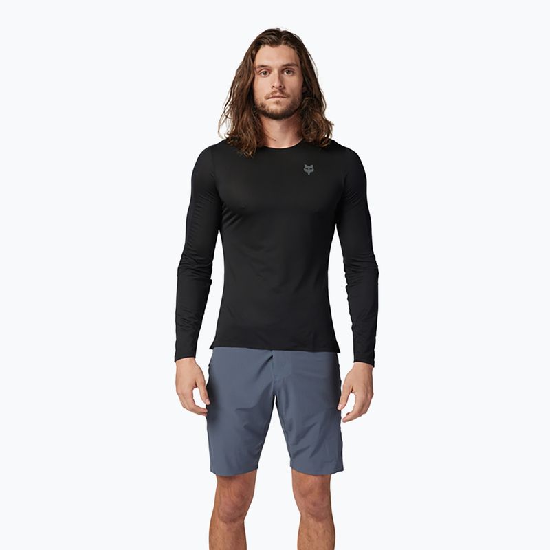 Herren Radfahren Longsleeve Fox Racing Flexair Ascent schwarz