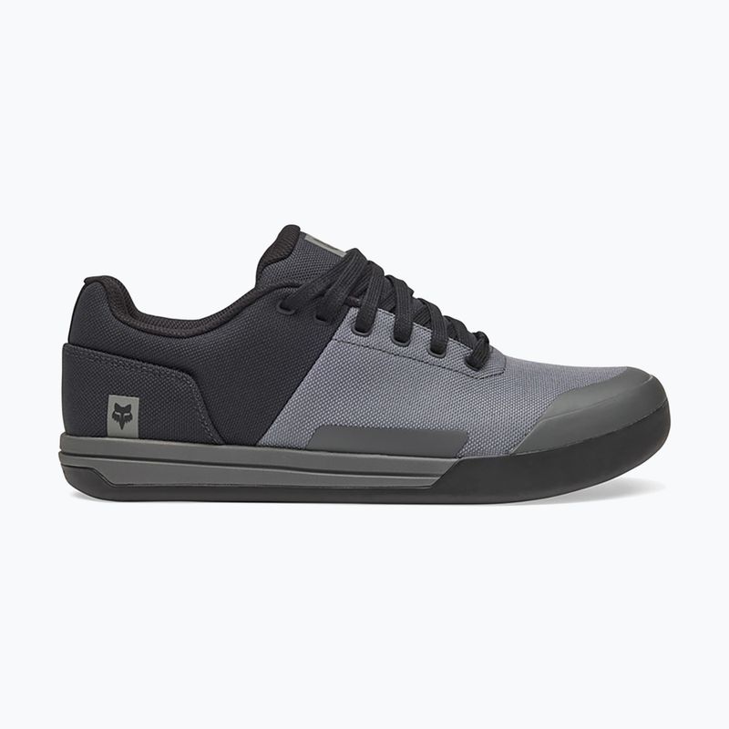 Männer Plattform Radfahren Schuhe Fox Racing Union Canvas dunklen Schatten grau