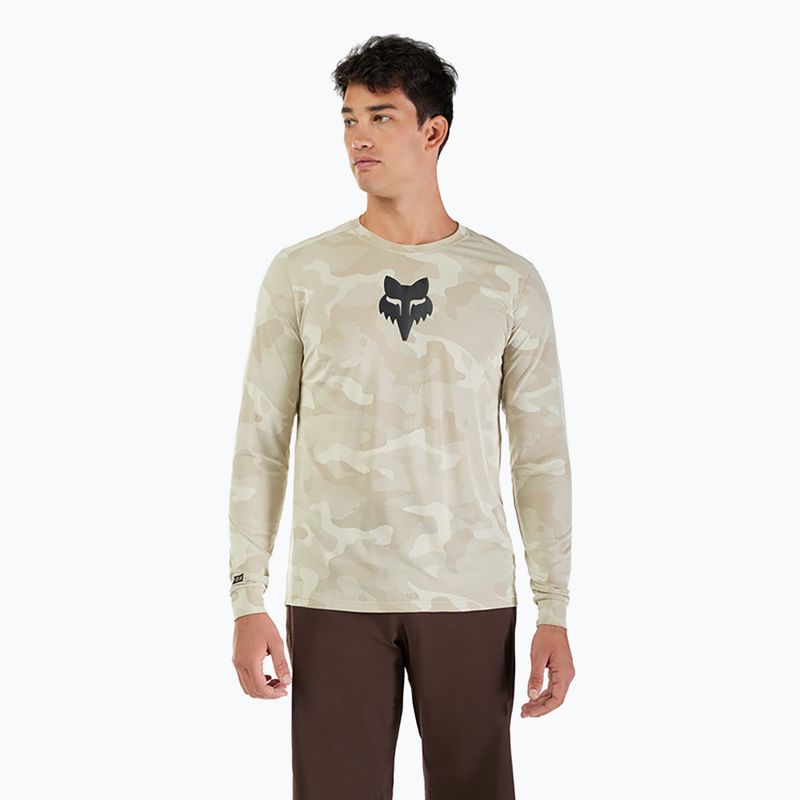 Herren Radfahren Longsleeve Fox Racing Ranger Tru Dri Creme